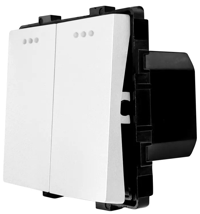 Modul Intrerupator Dublu Mecanic cu Reset / Revenire LUXION