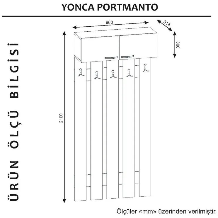 Cuier pentru Hol Yonca - Alb