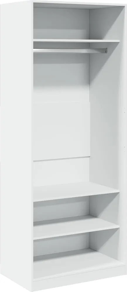 vidaXL Șifonier, alb, 80x50x200 cm, lemn prelucrat