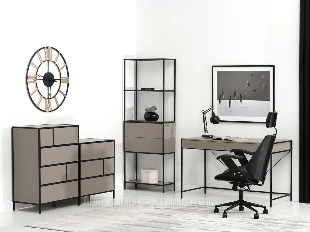 Comodă Soren Kom (bej + negru). Promo -39%. 1110769