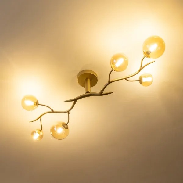 Lustră LED aplicată Brilagi MISTEL 6xG9/3W/230V auriu