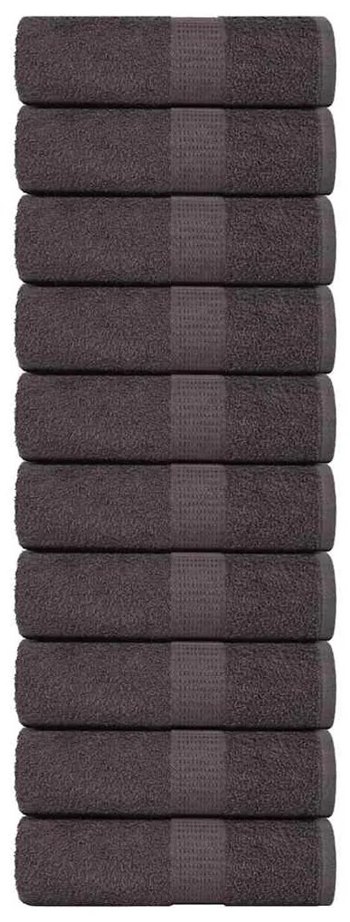vidaXL Prosoape de baie 10 buc. FROGN antracit 30x30 cm 100% bumbac
