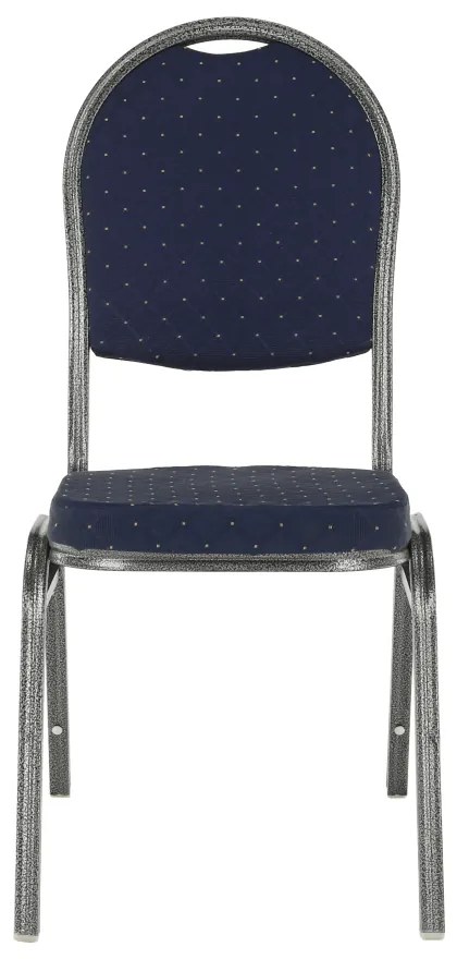Scaun, rabatabil, textil albastru închis/gri cadru, JEFF 2 NEW