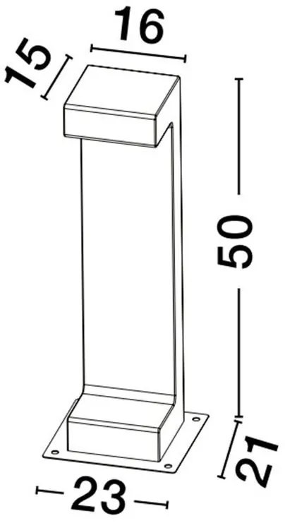 Stalp LED mic pentru exterior design modern IP65 Aran