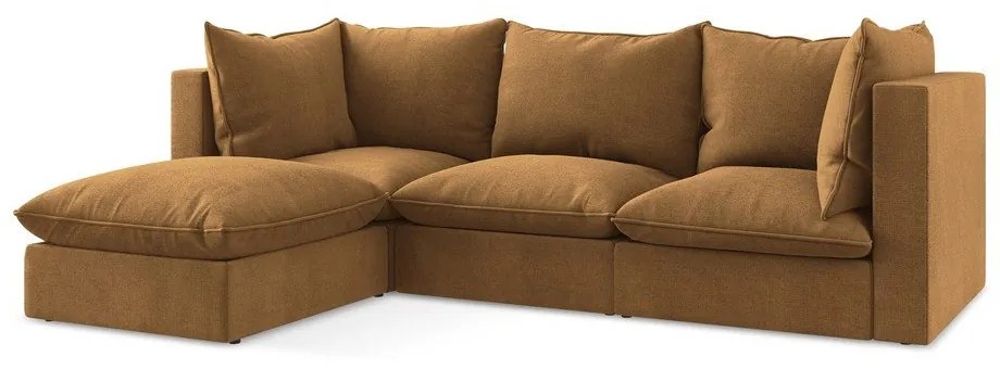 Colțar teracotă (cu colț pe partea stângă/cu șezlong) Manao – Makamii