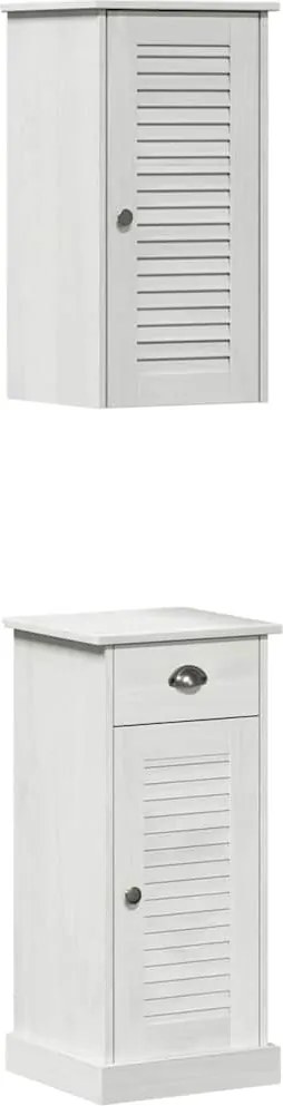 vidaXL Set de mobilier pentru baie cu sertar VIGO 2 pcs Maro și alb