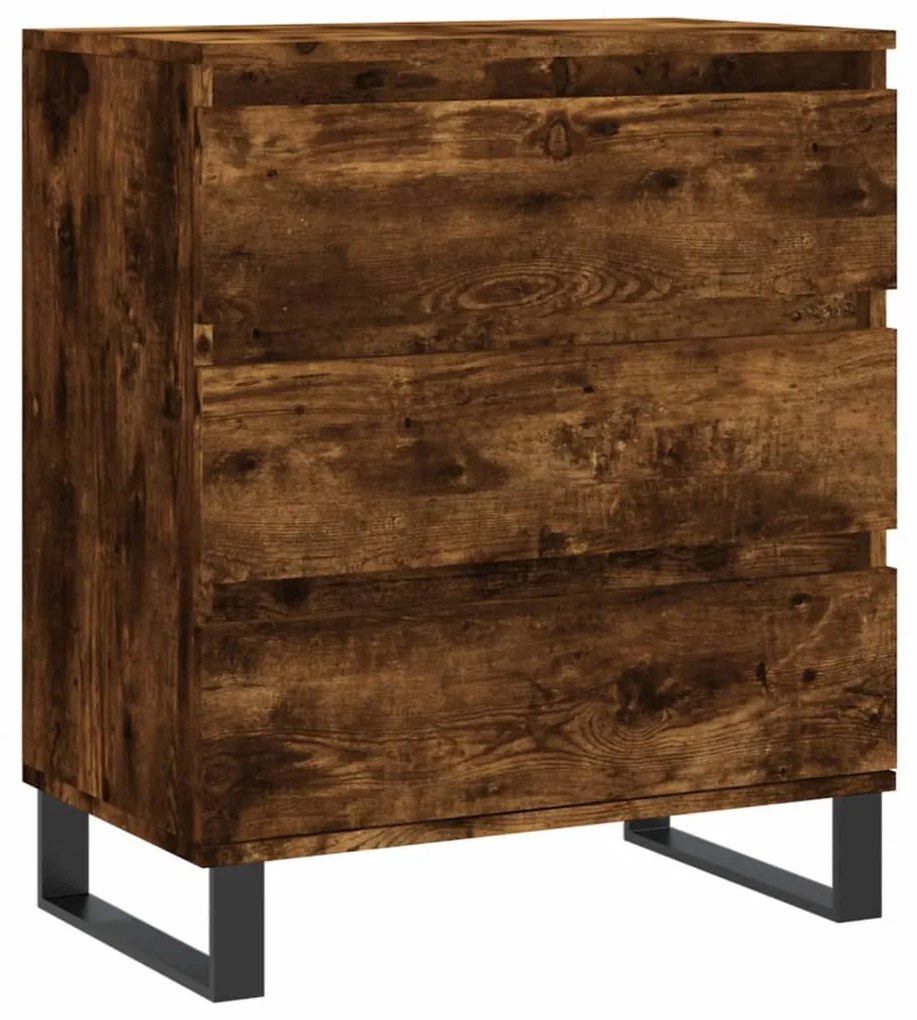 vidaXL Servantă, stejar fumuriu, 60x30x75 cm, lemn compozit