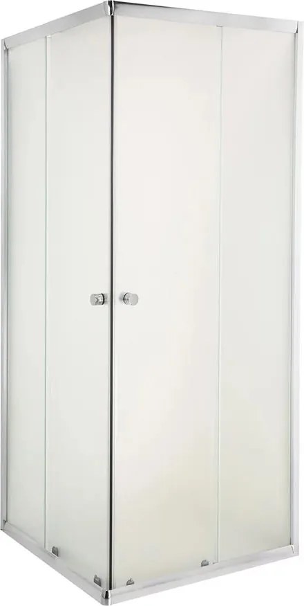 Cabina de dus patrata Invena Parla si usi culisante 90x90 crom sticla mata