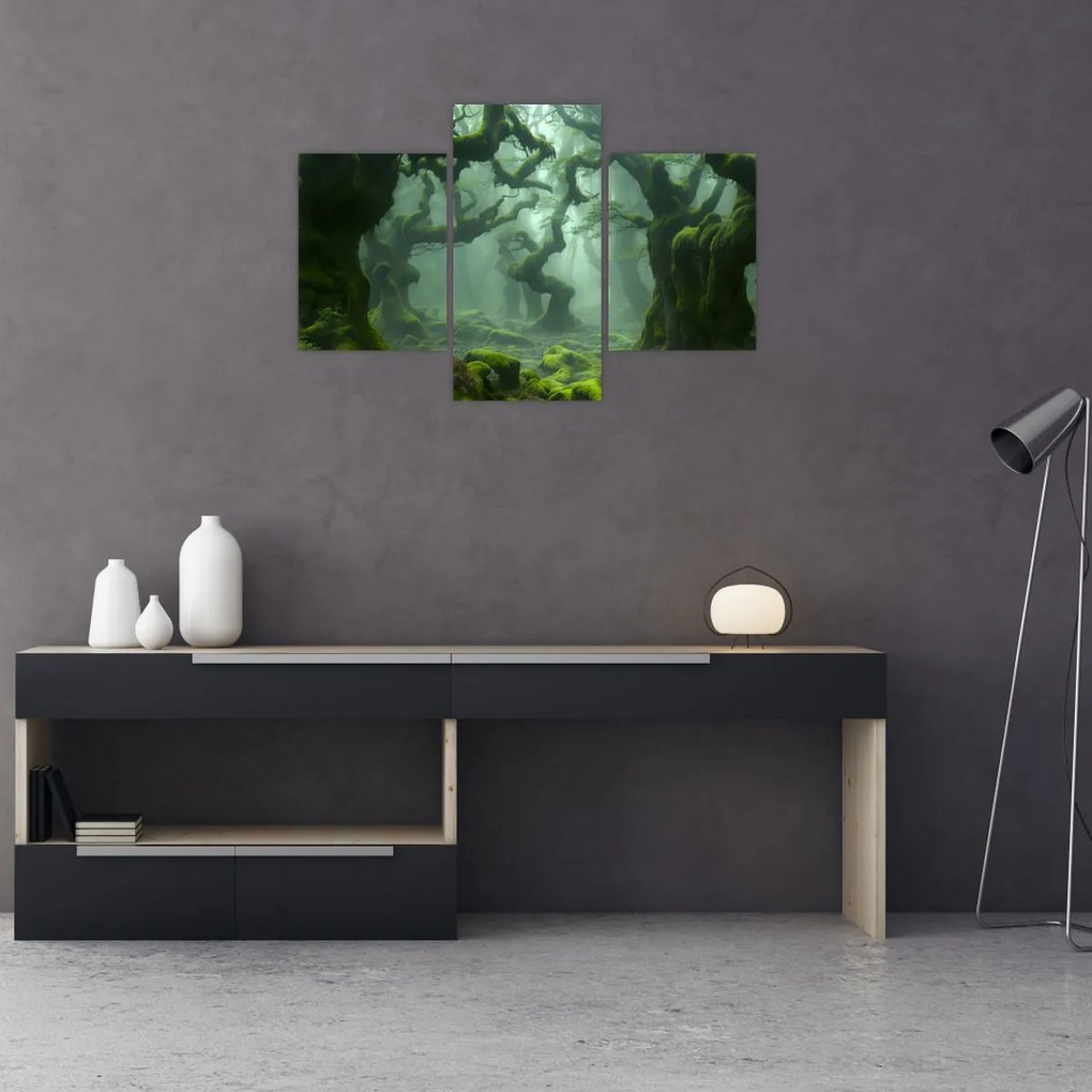 Tablou - O pădure acoperită de mușchi (90x60 cm)