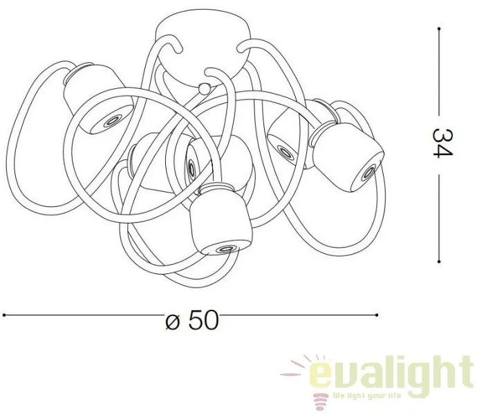 Lustra aplicata design modern cu brate flexibile OCTOPUS PL6 multicolor 174976