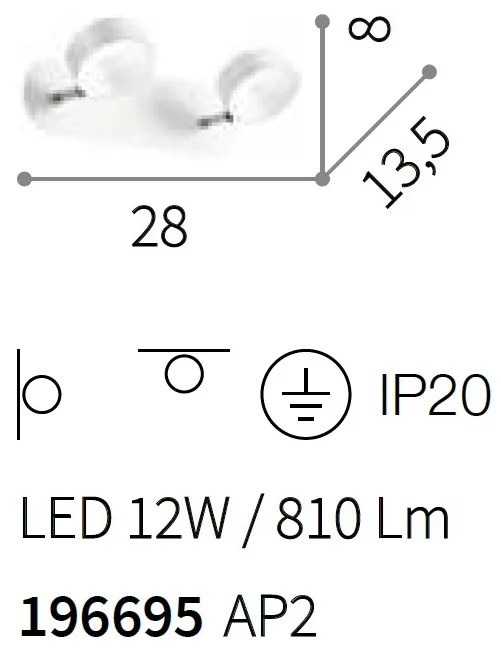 Aplica LED directionabila OBY AP2 196695