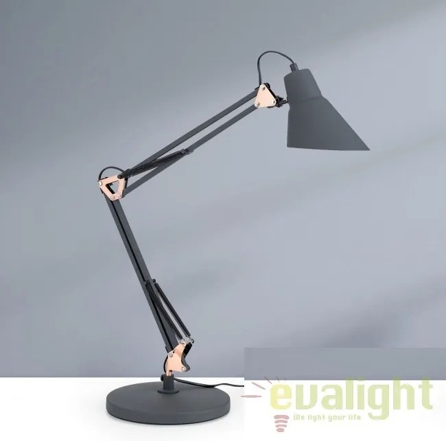 Lampa de birou cu brat articulat Bachelor LA 4-1188 schwarz-cu OR