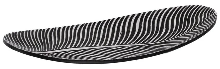 Tavă decorativă din polirășină 16x37 cm B&amp;W – Ixia