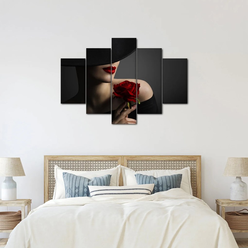 Tablou - Femeia cu flori (150x105 cm)