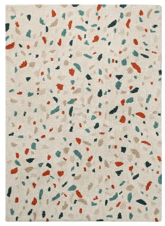 Covor crem lavabil/țesut manual din bumbac 140x200 cm Terrazzo Marble – Lorena Canals