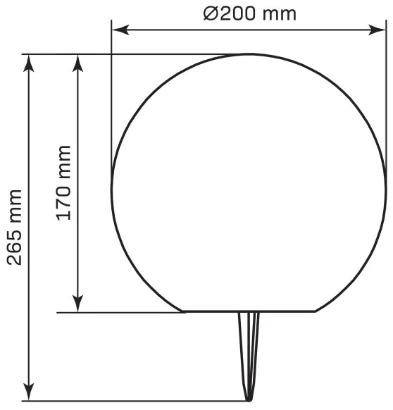 Lampă LED RGBW solară BALL LED/3,2V d. 20 cm IP65 + telecomandă