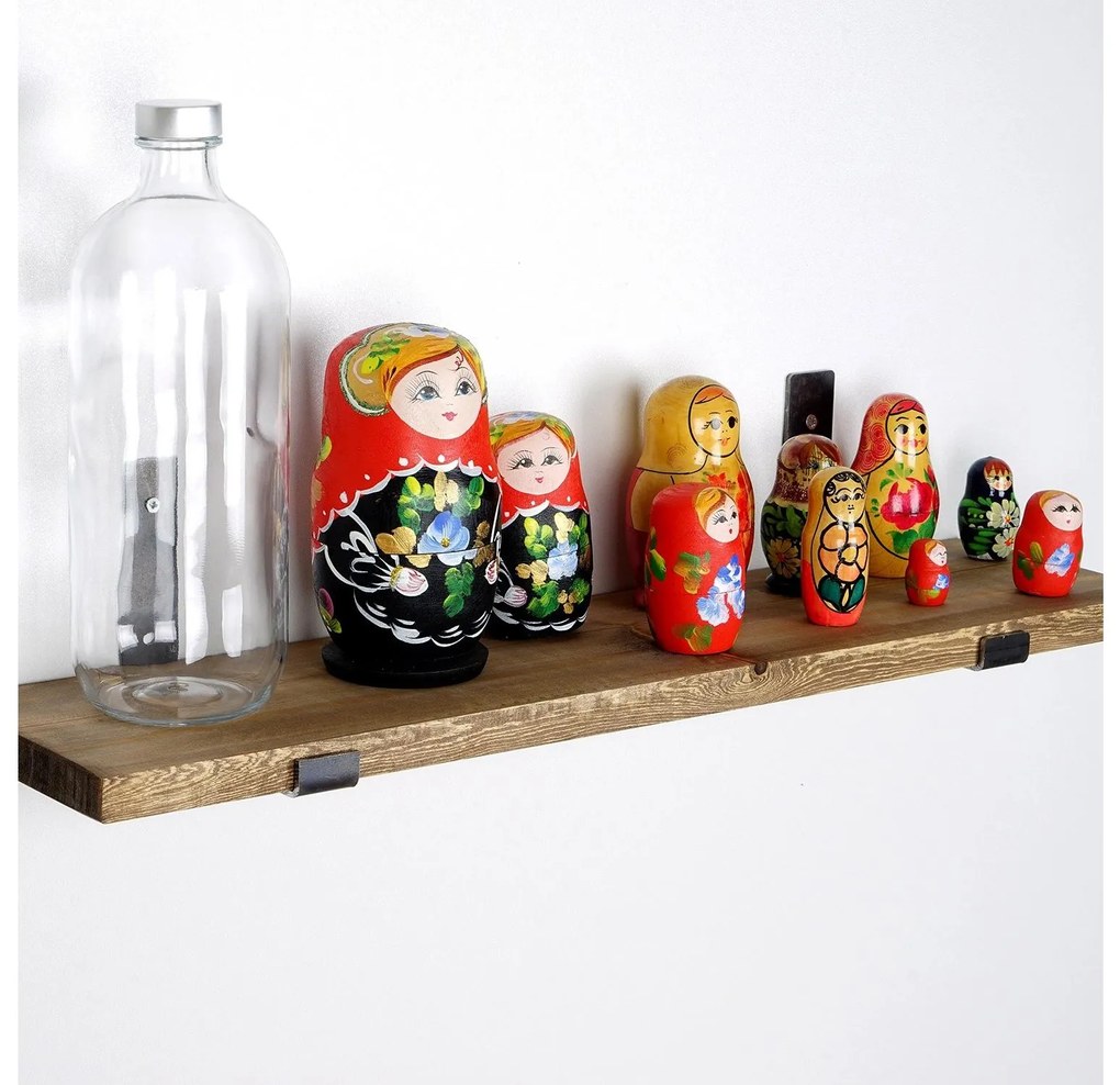 Raft decorativ de perete Dupone 9 (Nuc + negru) . 1093660