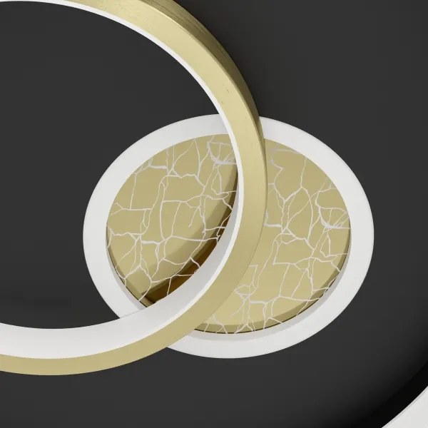 Plafonieră LED Eglo 901244 TIRIOLO 1xLED/14W/230V + 1xLED/8,5W negru/auriu