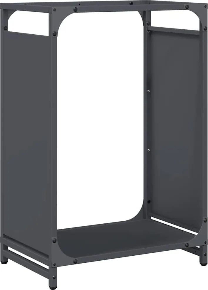 vidaXL Suport pentru lemne de foc Antracit Oțel laminat la rece