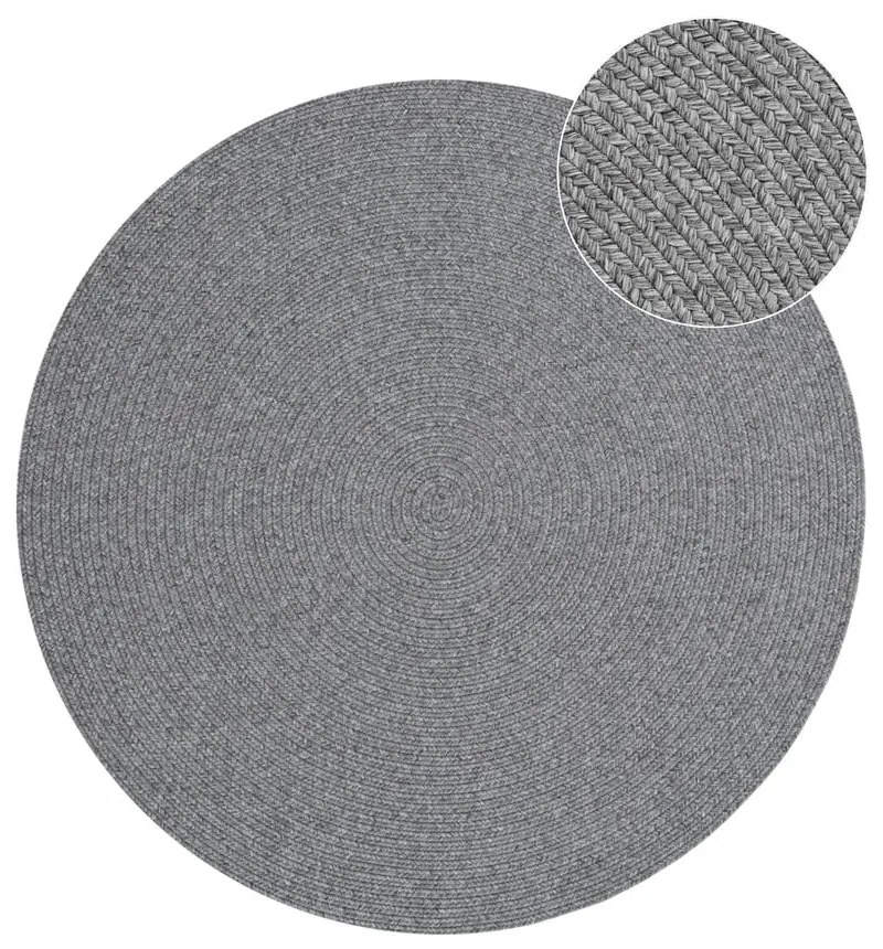 Covor gri rotund de exterior ø 150 cm - NORTHRUGS