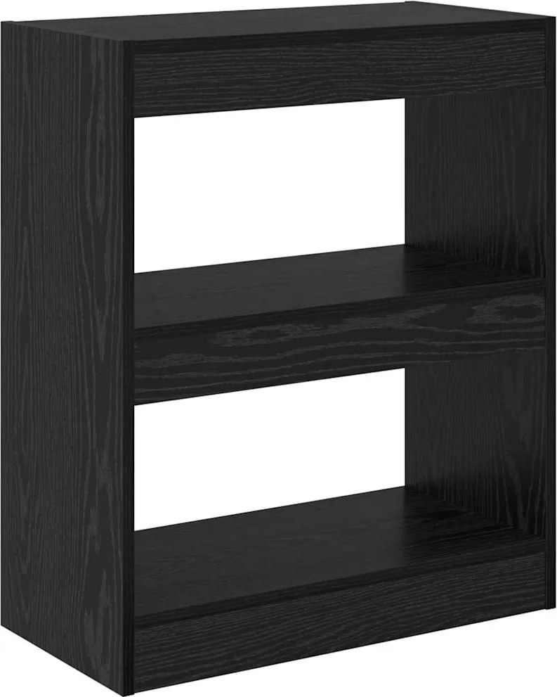 vidaXL Dulap pentru cărți Stejar Negru 60 x 30 x 72 cm Lemn compozit