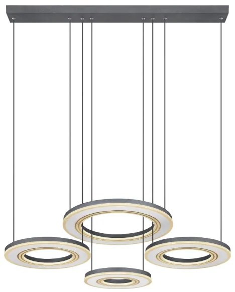 Lustră LED dimabilă pe cablu Globo 67191-80 BLASIUS LED/80W/230V + telecomandă