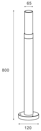 Lampă de exterior Zuma Line SJ17614 WALLY 1xE27/60W/230V IP54 negru