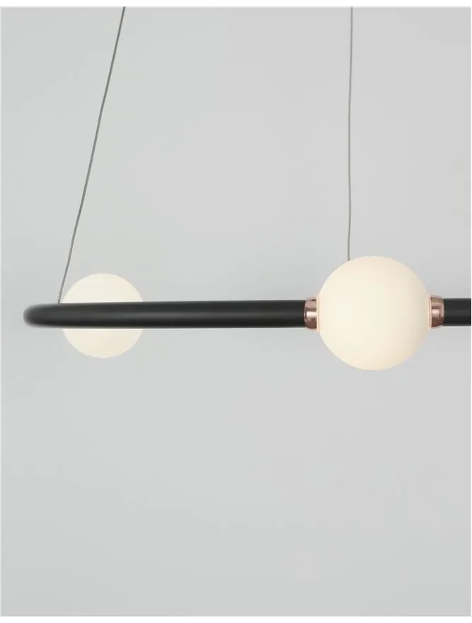 Lustra LED dimabila cu telecomanda design modern Celia negru