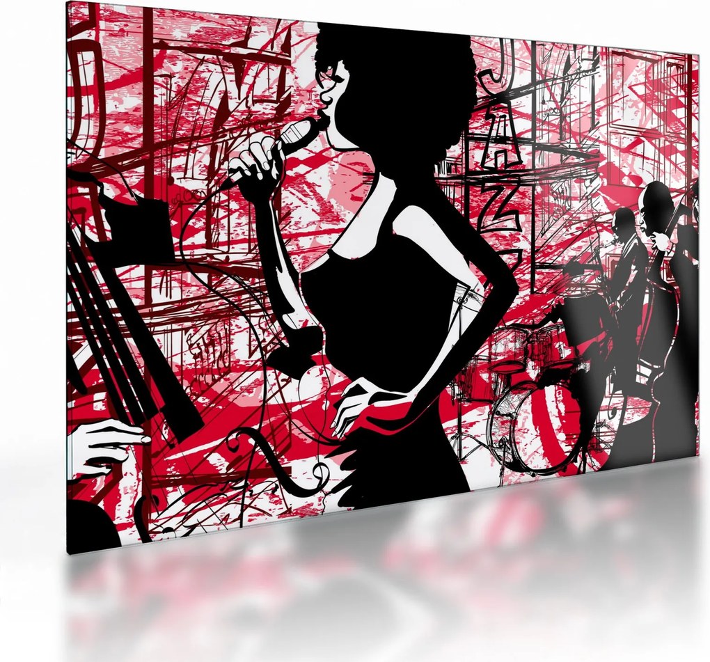 Tablou pe sticlă - Jazz (70x50 cm)