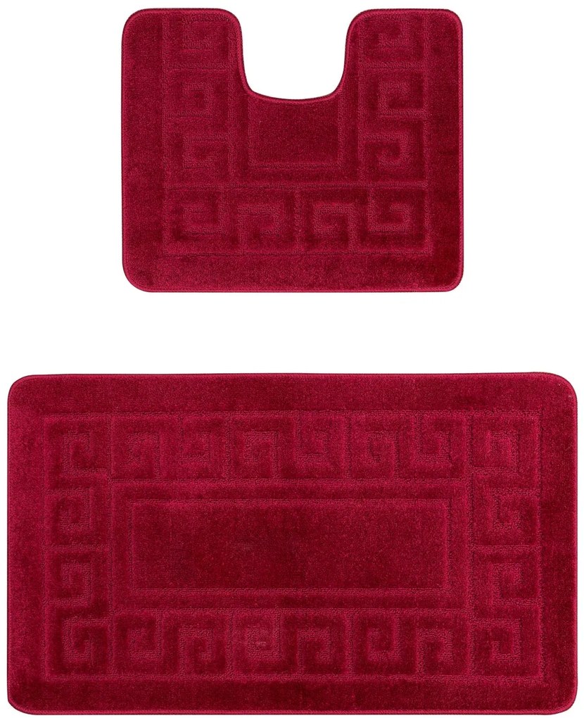 Set 2 covorase baie Ethnic Burgundy, Rosu