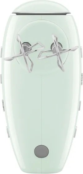 Mixer manual SMEG 50's Style HMF01PGEU, 250 W, 9 viteze, Functie Turbo, Afisaj LED, Timer, Accesorii, Verde
