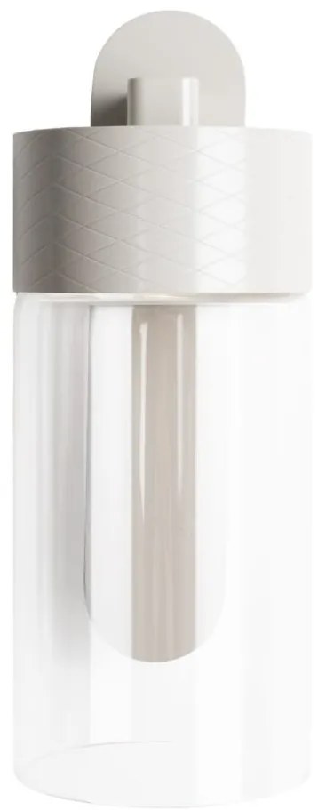 Aplica de perete LED metal gri si sticla Fusion