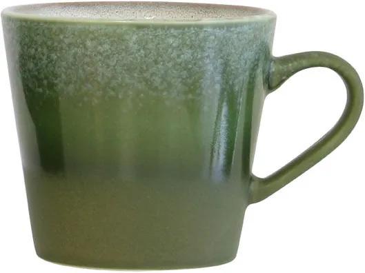 Ceasca cappuccino ceramica verde 300 ml 70's HK Living