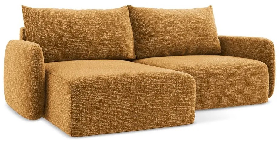 Colțar portocaliu extensibil/cu spațiu de depozitare (cu colț pe partea stângă) Kalena – Makamii