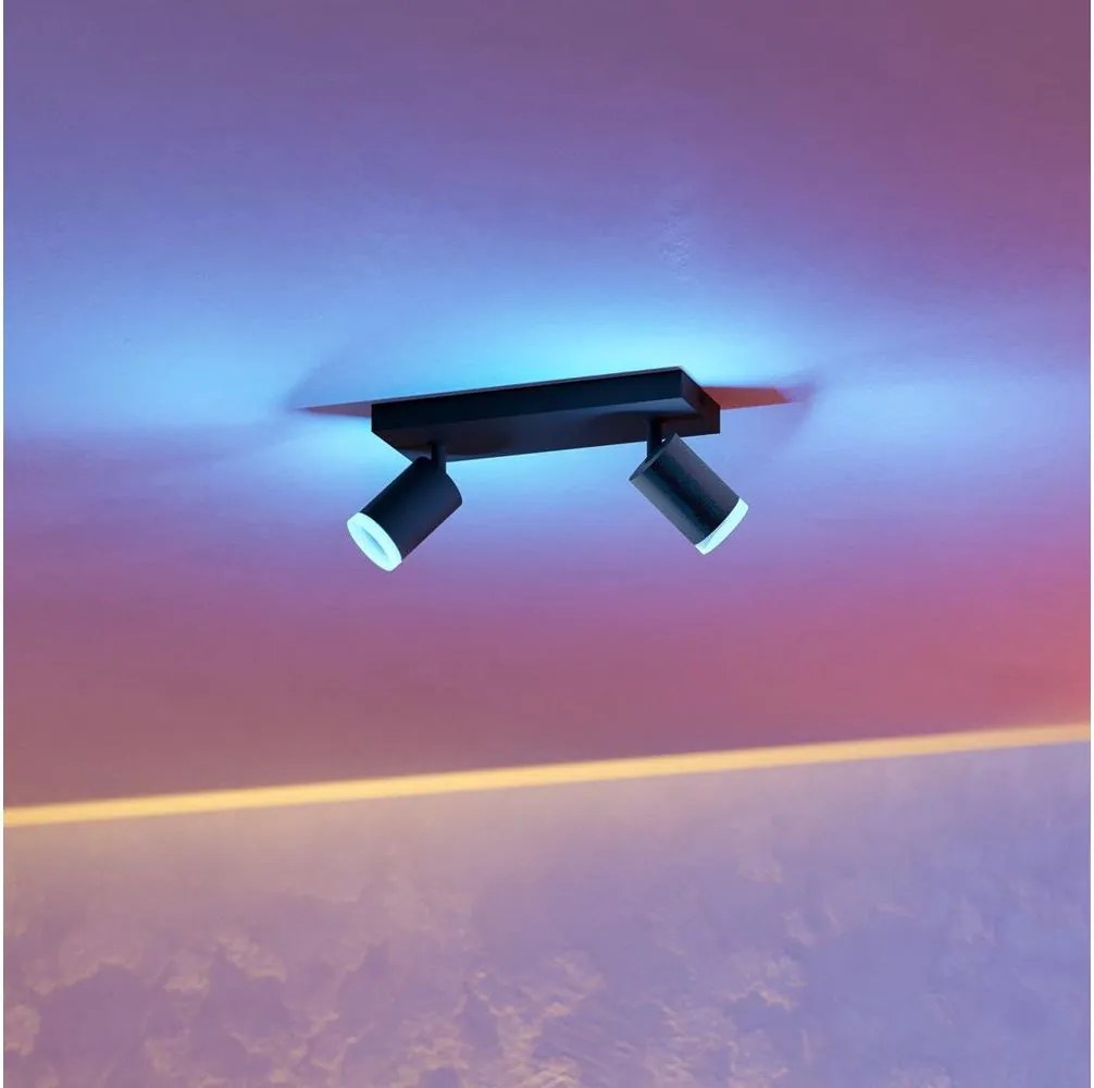 Eglo 901941 - Spot LED RGBW reglabil MELITELLO-Z 2xLED/3,7W/230V, negru