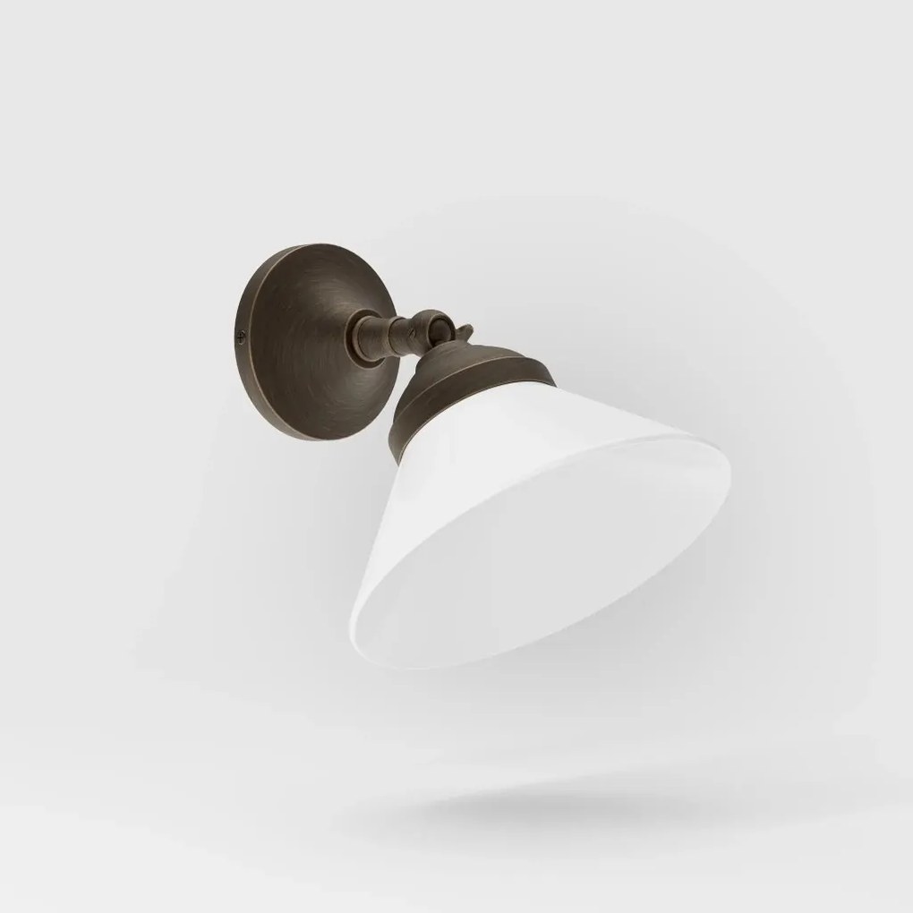 Aplica de perete din alama si sticla design vintage Sofia