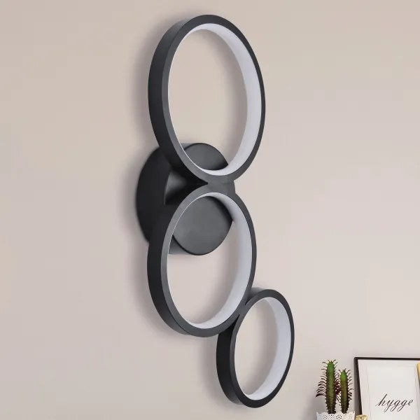 Aplică LED FLAMENCO LED/23W/230V 4000K negru