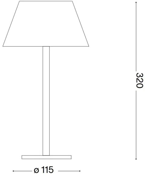 Ideal Lux - Lampă tactilă LED dimabilă PURE LED/1,5W/3,7V CRI 90 IP54 maro
