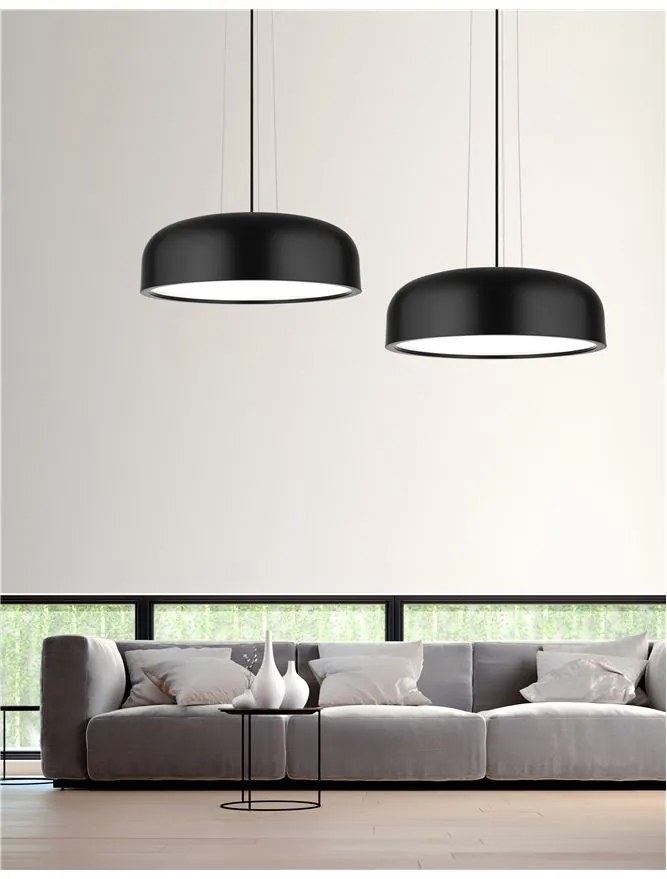Lustra design modern Ø48cm Perleto neagra NVL-526803