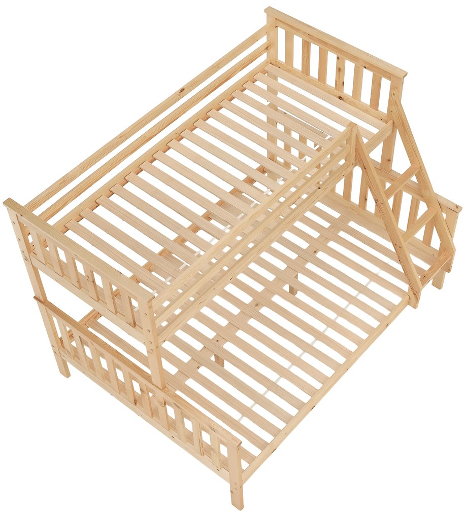 Patul supraetajat se poate descompune, pin natural, LUINI