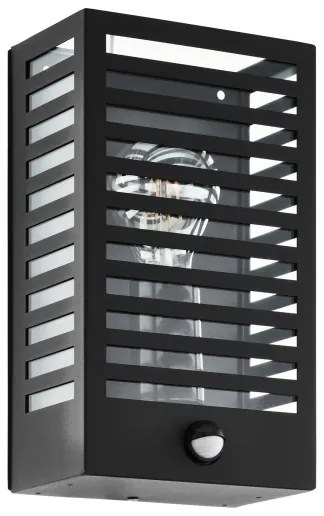 Aplică de exterior cu senzor ALAMONTE 1xE27/60W/230V IP44 Eglo 900137