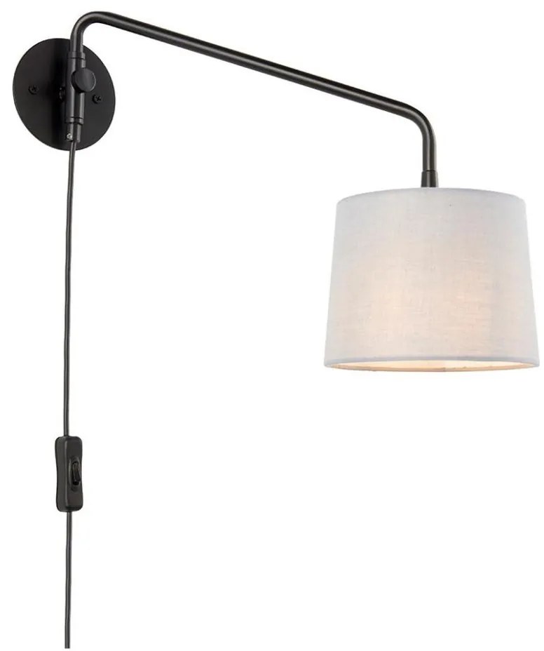 Endon 79500 - Aplică de perete CARLSON 1xE14/40W/230V gri/negru