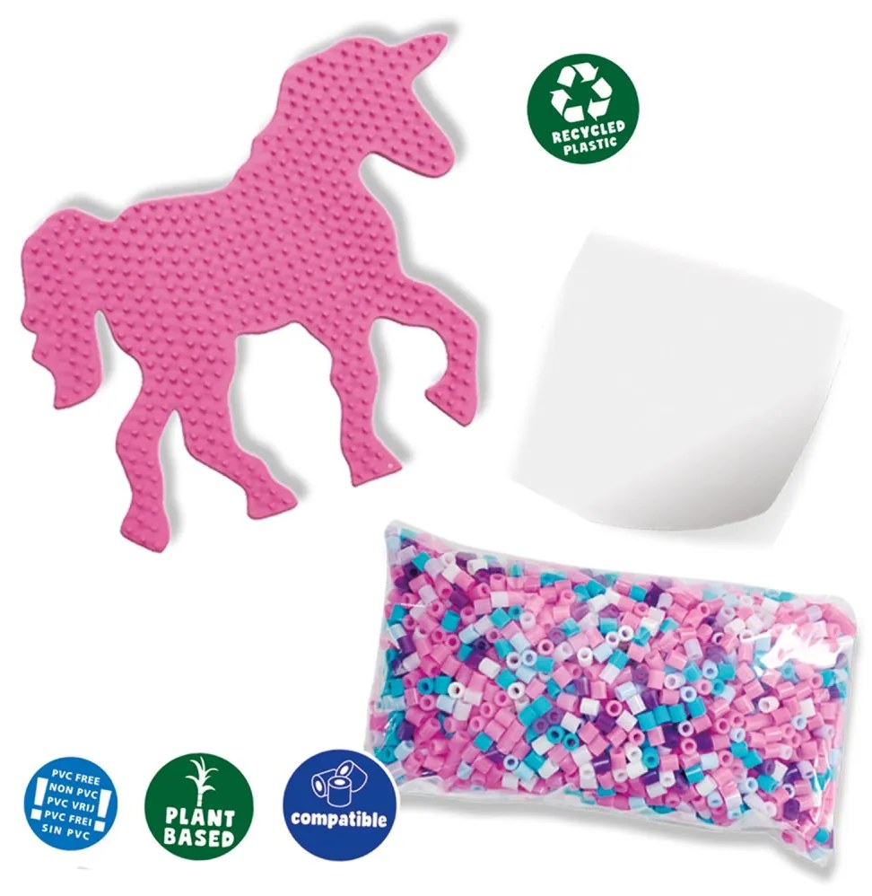Set creativ Green Beedz – Margele de calcat Unicorn