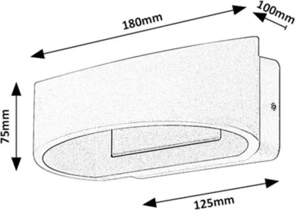 Aplica LED perete exterior IP54 Gerla maro