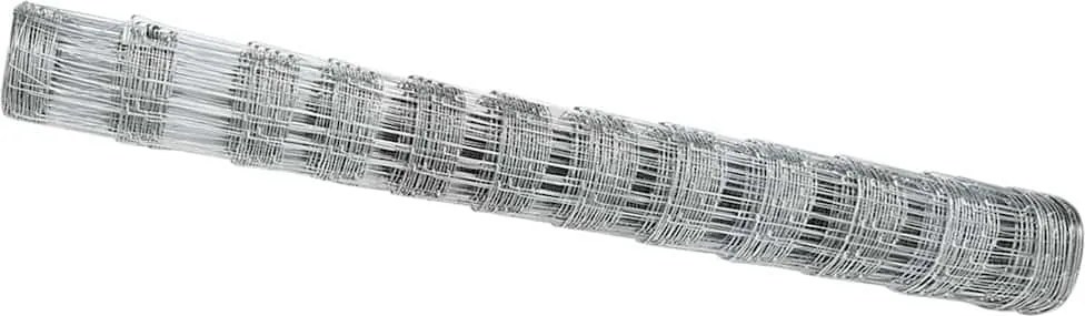 vidaXL Gard pentru câmp Argintiu 50 x 1,2 m Oțel galvanizat