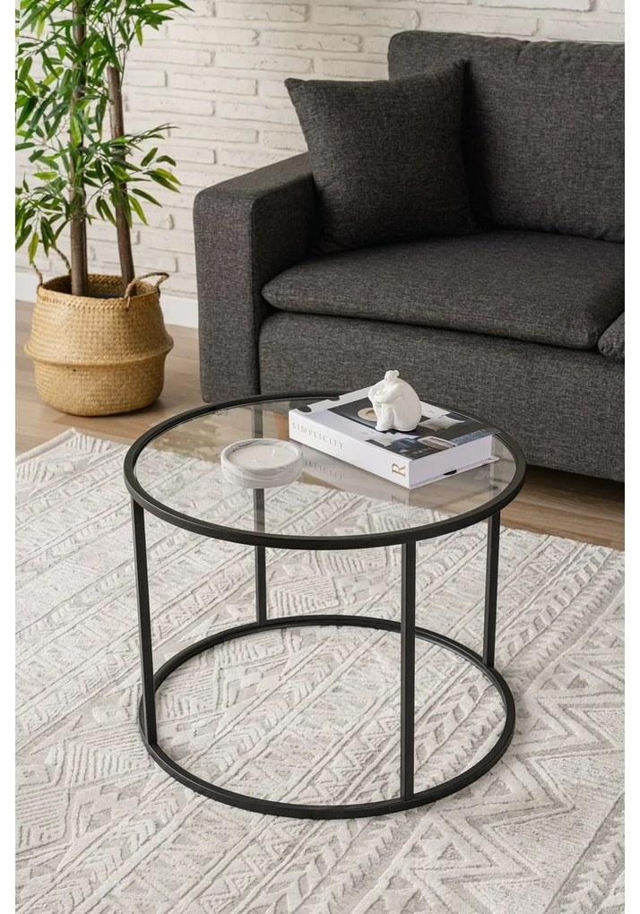Măsuță de cafea Berlin Black, 60 cm