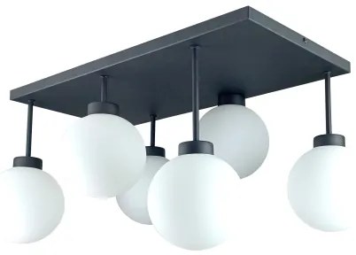 Lustră aplicată DEA 6xE14/60W/230V negru/alb