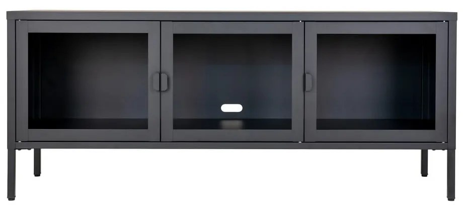 Comodă TV neagră din metal 130x55 cm Brisbane – House Nordic