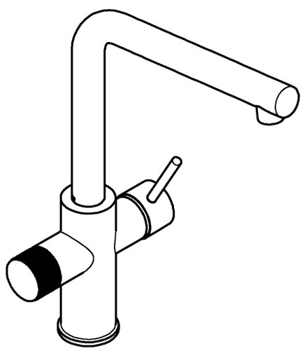 GROHE 30600000 - Baterie pentru chiuvetă BLUE PURE cu pipa în L, crom lucios