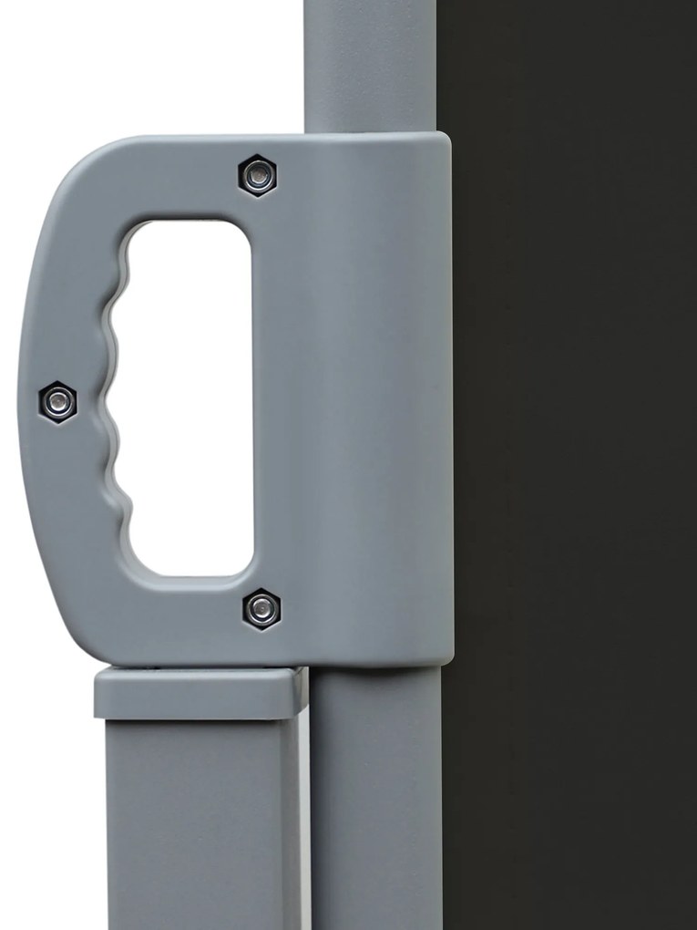 Outsunny Dublu store lateral Paravan opac retractabil dim. 6L x 1,80H m Poliester Anti-UV Gri și negru | Aosom Romania